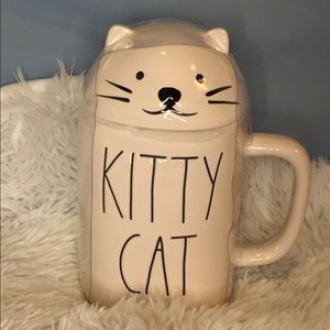 Rae Dunn Kitty Cat Mug w/Topper